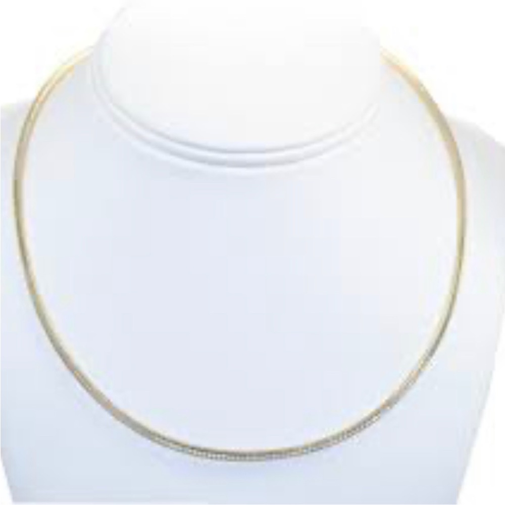 COPY - 14k Two Tone Gold Omega Necklace